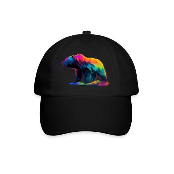 Bear In The Mountains  - Baseball Cap - black/black - Front
