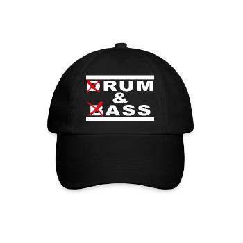 Rum & Ass – Jeu de mots Drum and Bass - Casquette classique - noir/noir - Devant