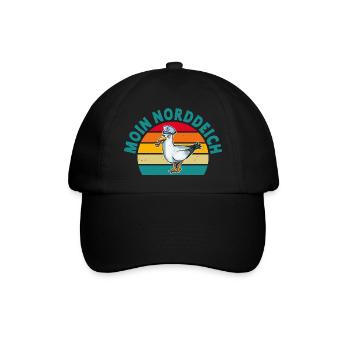 North Sea Holiday MOIN NORDDEICH Funny - Baseball Cap - black/black - Front