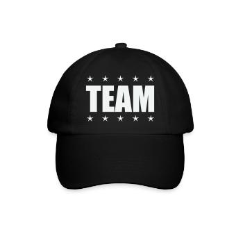 Équipe avec des stars - Casquette classique - noir/noir - Devant
