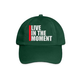 Live In The Moment Mindfulness Presence Awareness - Baseball Cap - bottle green - Front