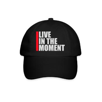 Live In The Moment Mindfulness Presence Awareness - Baseball Cap - black/black - Front