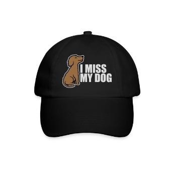 Mon chien Dog Amamant Dog Love Logo de blague - Casquette classique - noir/noir - Devant
