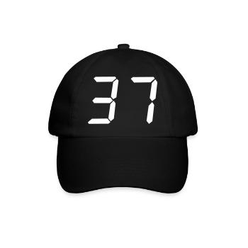 digitale_zahl_37- - Baseball Cap - black/black - Front