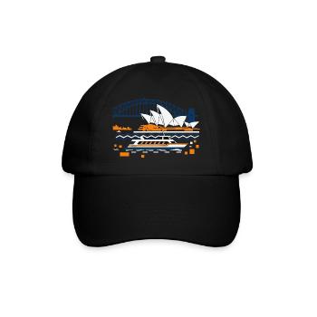 Silhouette du pont du port de l’Opéra de Sydney - Casquette classique - noir/noir - Devant