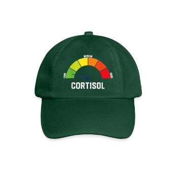 Cortisol Low – Entspanntes Anti-Stress Design - Baseballkappe - Flaschengrün - Vorne