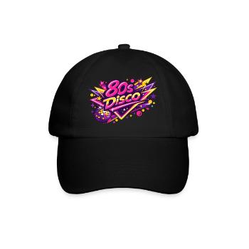 Retro 1980 80s Disco - Baseball Cap - black/black - Front