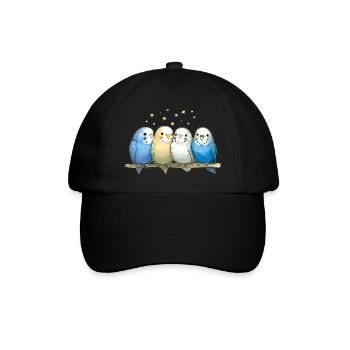 Groupe de perruches ondulées - Casquette classique - noir/noir - Devant