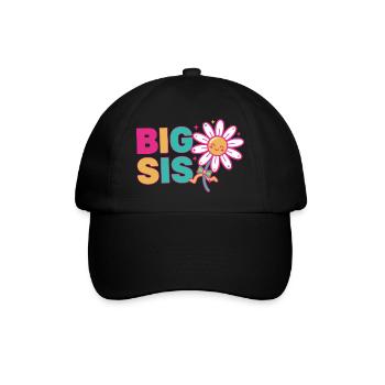 Révélation du sexe : Baby shower de grande sœur - Casquette classique - noir/noir - Devant
