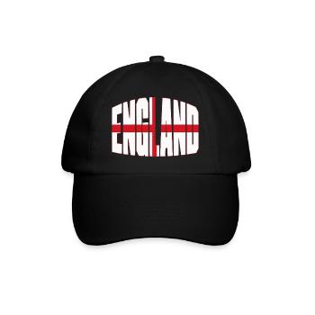 England Football Shirt, English Fan Style - Baseball Cap - black/black - Front
