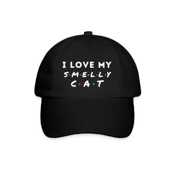 Ich liebe meine Katze lustige Katzenbesitzer Geschenkidee - Baseballkappe - Schwarz/Schwarz - Vorne
