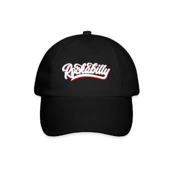 Rockabilly Font Text - Baseball Cap - black/black - Front