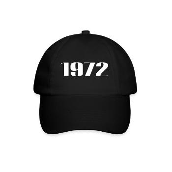 1972 - Geschenk geboren im Jahr 1972 - Baseballkappe - Schwarz/Schwarz - Vorne