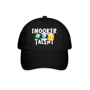 Billard Snooker Pool Spruch - Baseballkappe - Schwarz/Schwarz - Vorne