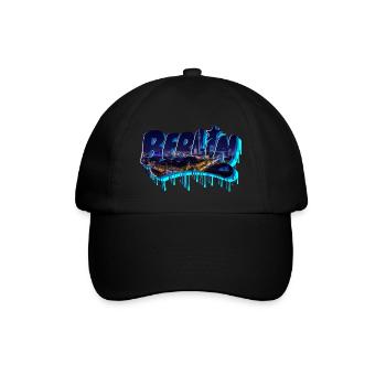 Berlin graffiti lettering - Baseball Cap - black/black - Front
