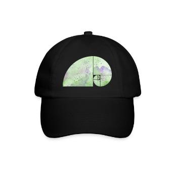 Fibonacci Spiral Elephant - Golden Ratio grungy 3 - Baseball Cap - black/black - Front