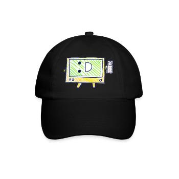 Der Fernseher - Baseballkappe - Schwarz/Schwarz - Vorne
