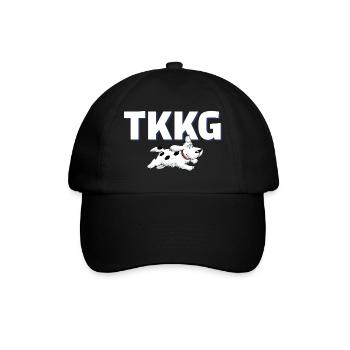 TKKG Logo Mit Gabys Hund Oskar - Baseballkappe - Schwarz/Schwarz - Vorne