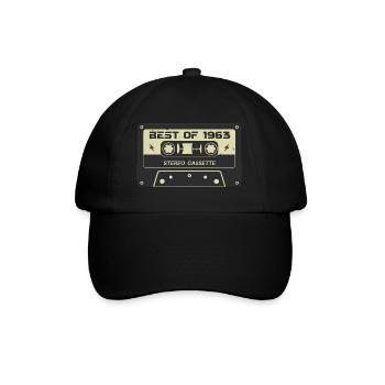 Cassette rétro 1963 vintage 1963 anniversaire 1963 - Casquette classique - noir/noir - Devant
