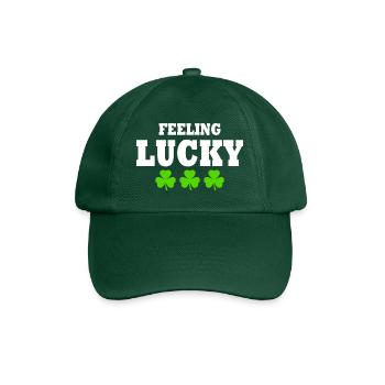 feeling lucky - Baseball Cap - bottle green - Front
