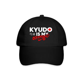 kyudo kyudomeisterin japanische bogenkunst kanji - Baseballkappe - Schwarz/Schwarz - Vorne