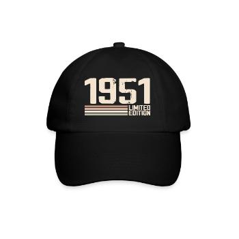 1951 Millésime 1951 Anniversaire 1951 Rétro 1951 - Casquette classique - noir/noir - Devant