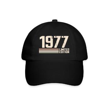 1977 Jahrgang 1977 Geburtstag 1977 Retro 1977 - Baseballkappe - Schwarz/Schwarz - Vorne
