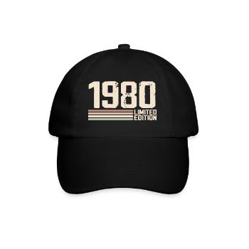 1980 Millésime 1980 Anniversaire 1980 Rétro 1980 - Casquette classique - noir/noir - Devant