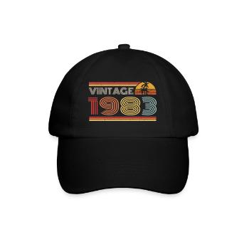 1983 Limited Edition Geburtstag Outfit 1983 vintag - Baseballkappe - Schwarz/Schwarz - Vorne