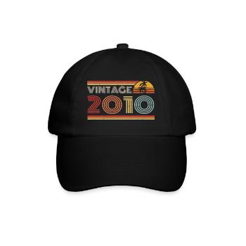 2010 Limited Edition Geburtstag Outfit 2010 vintag - Baseballkappe - Schwarz/Schwarz - Vorne