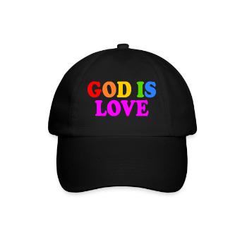 God is love - Baseballkappe - Schwarz/Schwarz - Vorne