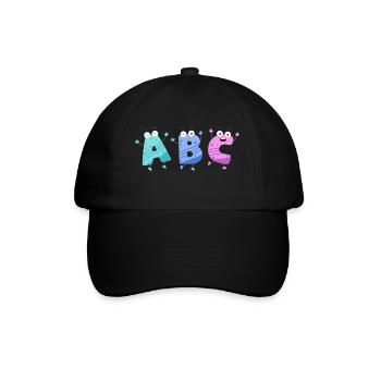 ABC das tanzende Alphabet - Baseballkappe - Schwarz/Schwarz - Vorne