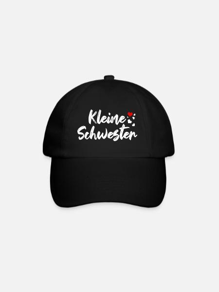 Kleine Schwester Liebe Schwesterherz - Baseballkappe - Schwarz/Schwarz