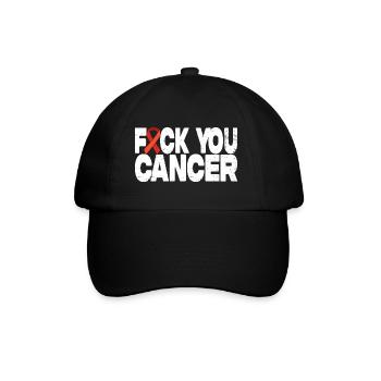 Fuck You Cancer - Orange Ribbon - Baseball Cap - black/black - Front
