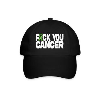 Fuck You Cancer - Green Ribbon - Baseball Cap - black/black - Front