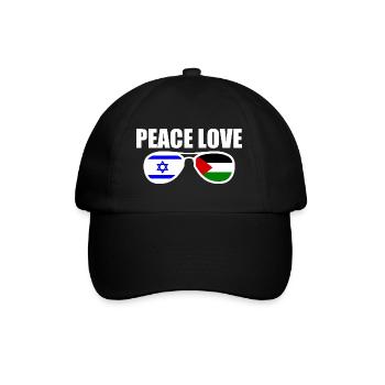 Peace and love for israel free palestine - Casquette classique - noir/noir - Devant