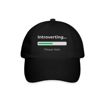 Introvert Loading  - Baseballkappe - Schwarz/Schwarz - Vorne