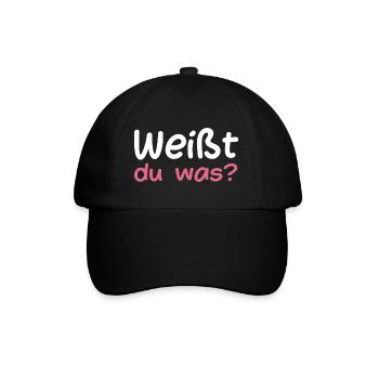 Weißt du was Bruder Nachwuchs - Baseballkappe - Schwarz/Schwarz - Vorne