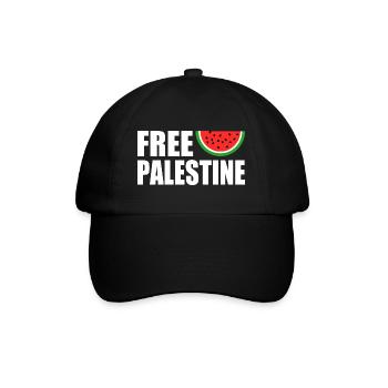 Free palestine - Baseballkappe - Schwarz/Schwarz - Vorne