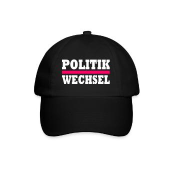 politikwechsel - Baseballkappe - Schwarz/Schwarz - Vorne