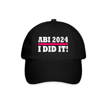 Abi 2024 - Baseballkappe - Schwarz/Schwarz - Vorne
