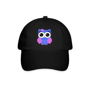 Owl Puple - Baseball Cap - black/black - Front