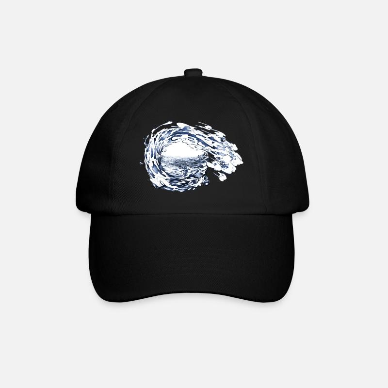 water - Baseball Cap - black/black