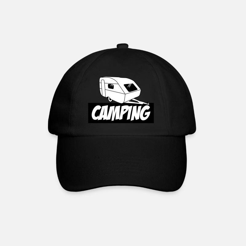 Camping - Die pure Leidenschaft - Baseballkappe - Schwarz/Schwarz
