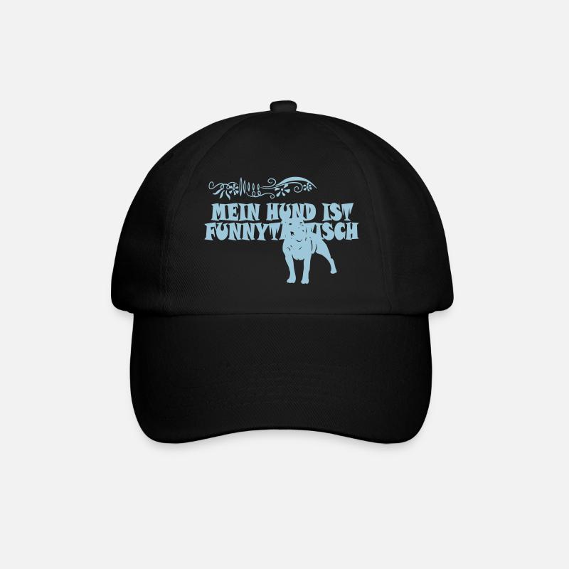 staffbull hund - Baseballkappe - Schwarz/Schwarz