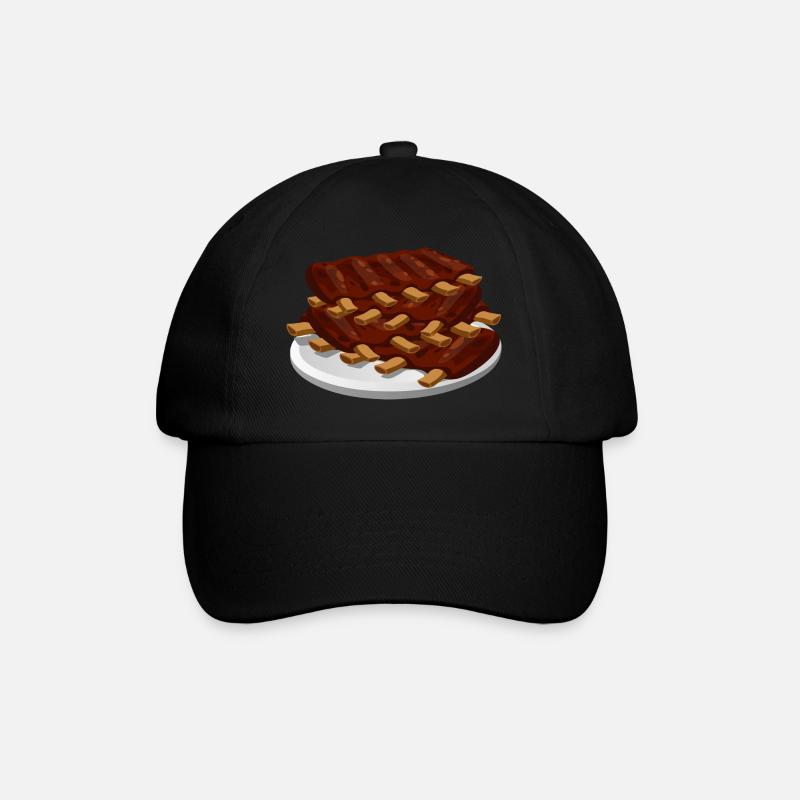 spare ribs - Baseball Cap - black/black