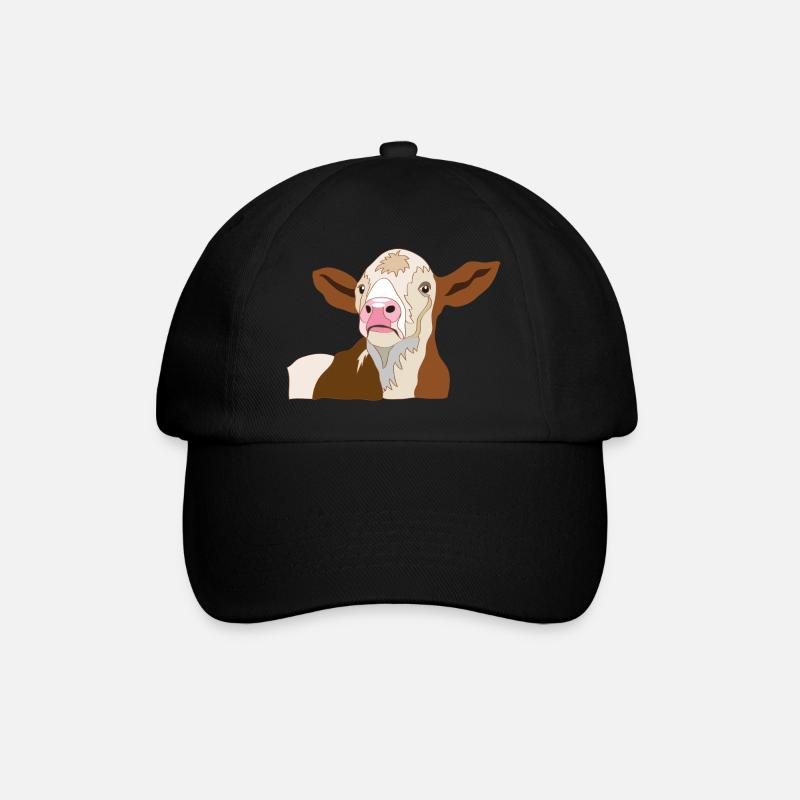Kälbchen - Baseballkappe - Schwarz/Schwarz