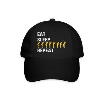 GOLF | Eat Sleep Golf Repeat Golf Swing - Baseball Cap - black/black - Front