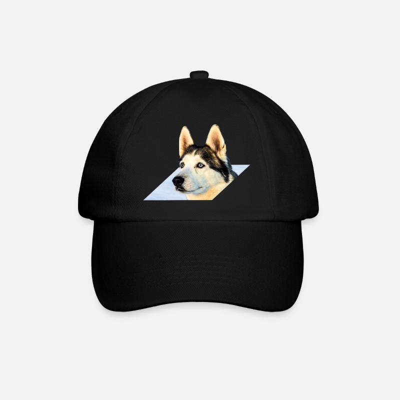 chien de traîneau - Casquette classique - noir/noir