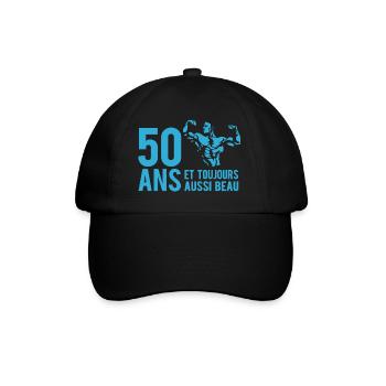 50 ans et toujours aussi beau - Casquette classique - noir/noir - Devant